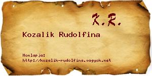 Kozalik Rudolfina névjegykártya